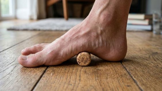 El simple gesto de frotar un corcho en la suela de los pies se volvió popular con el tiempo.