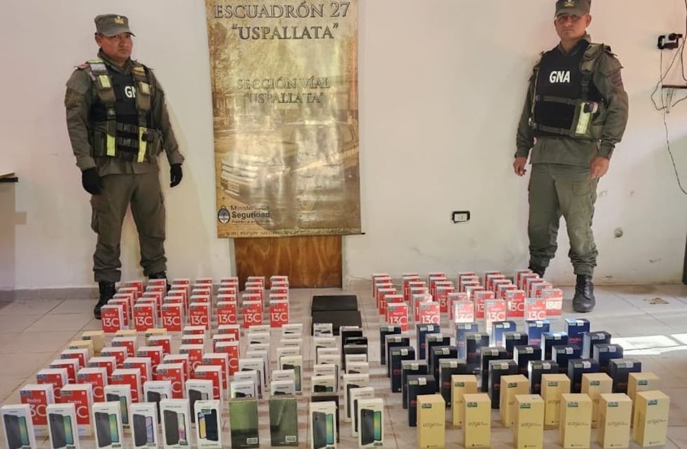 La mercancía secuestrada. Gentileza Gendarmería Nacional.