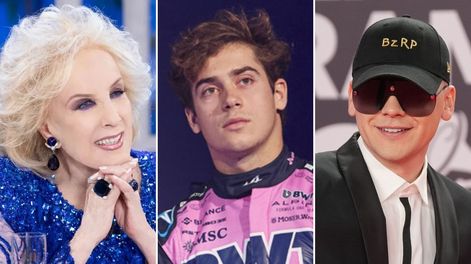 El divertido apoyo de Mirtha Legrand a Franco Colapinto y el reclamo de Bizarrap