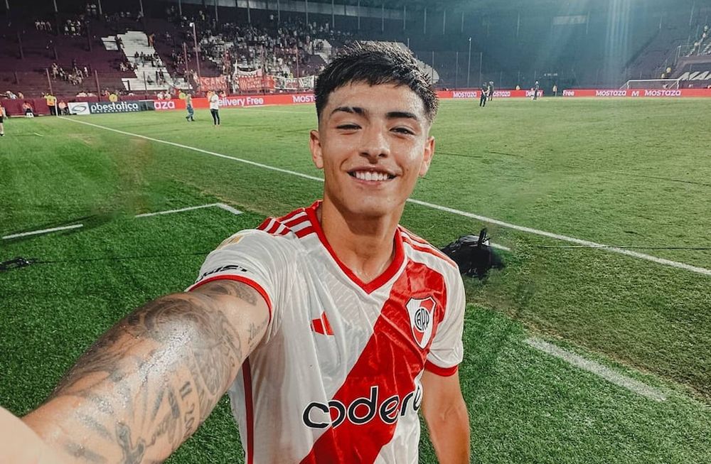 Agustín Ruberto marcó su primer gol en la primera de River Plate / Gentileza: Prensa River.