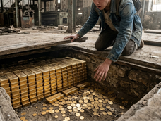 El estudiante encontró una fortuna bajo el piso de una fábrica.&nbsp;