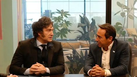 El presidente Javier Milei y Marcos Galperín.