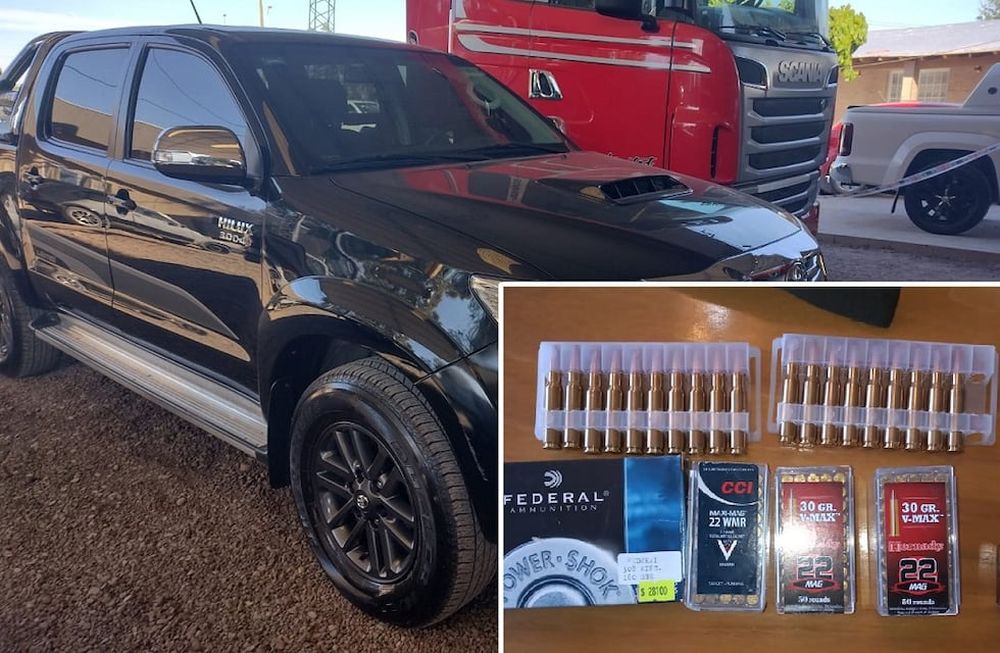 Dos camionetas 4x4 que intervinieron en el hecho y un camión fueron secuestrados en el predio gitano del Acceso Este. También secuestraron armas y municiones.