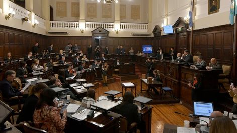 La Cámara de Senadores en sesiónFoto: Orlando Pelichotti