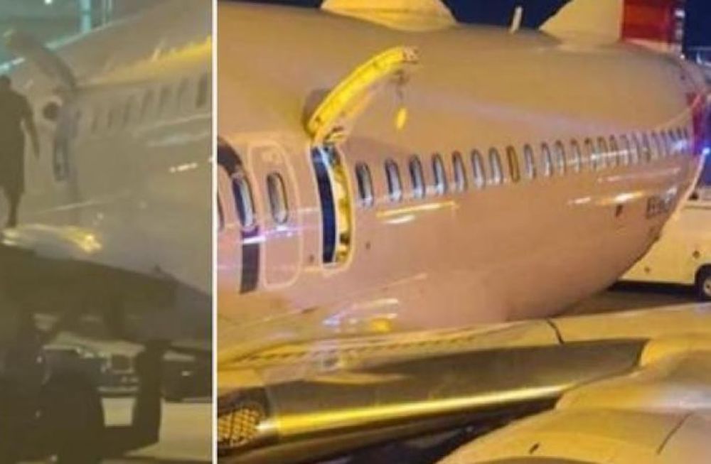 El hombre resultó detenido tras salir del avión antes de que llegara a la terminal.