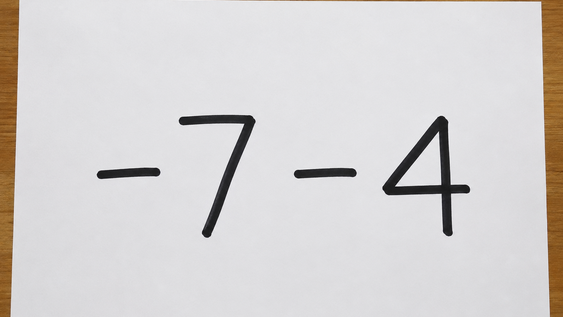 si al opuesto de -7 le resto -4, ¿cual es el resultado?