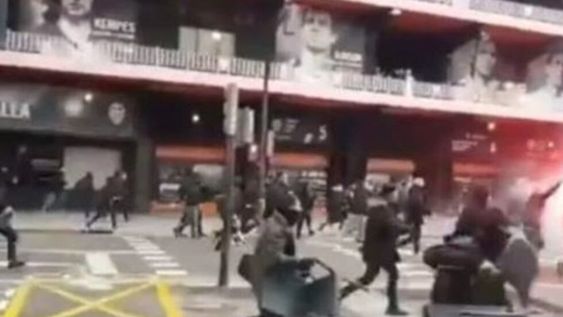 ¡En España también los padecen!: enfrentamiento entre barras de Barcelona y Valencia