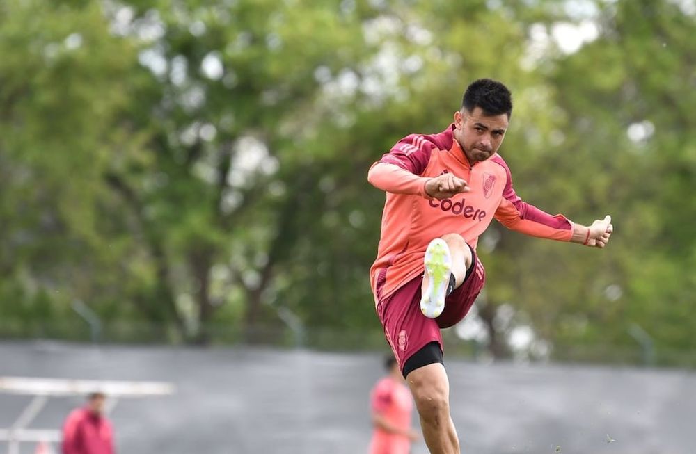 Gonzalo “Pity” Martínez ilusiona a todo el mundo River porque podría dejar atrás su lesión y estar presente en el encuentro ante Defensa y Justicia. / Gentileza.