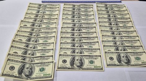 El dinero secuestradeo. Gentileza: Losandes.online.