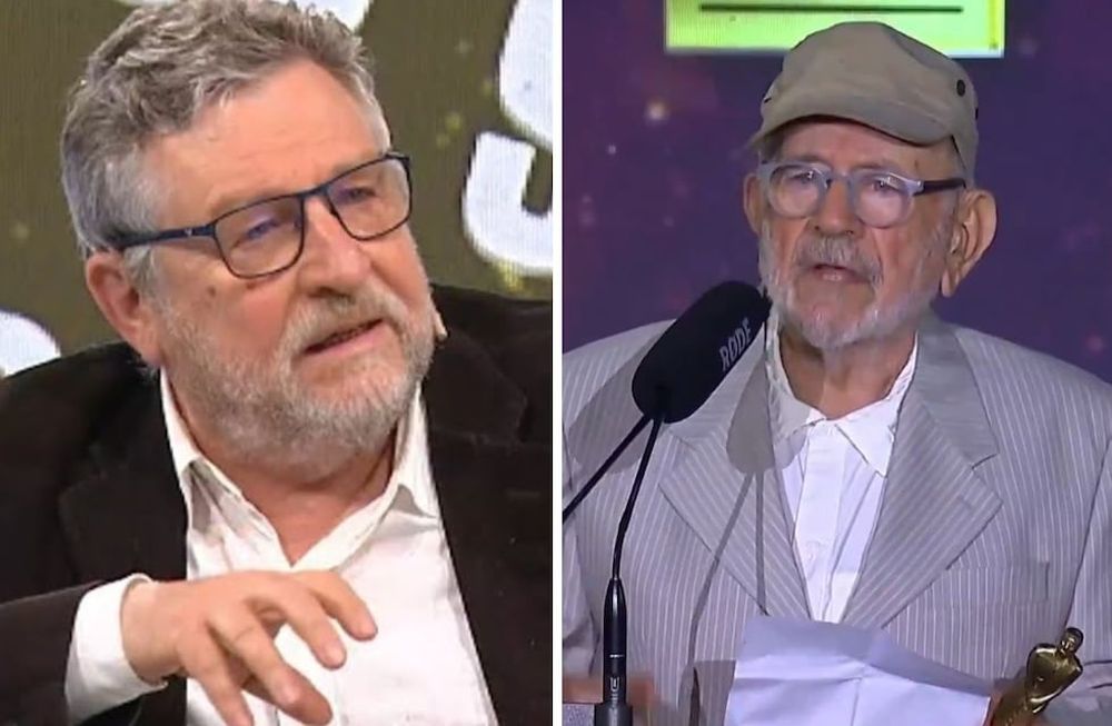 La reacción de Miguel Wiñazki al discurso de Norman Briski.