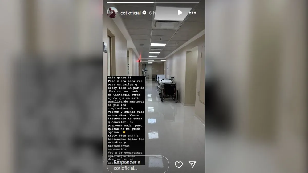 El comunicado de Coti Sorokin.&nbsp;
