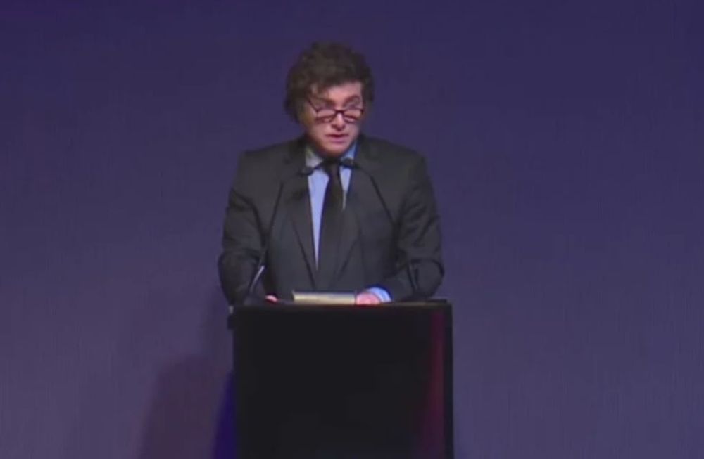 Javier Milei dijo en Tucumán que Argentina cierra el año con equilibrio fiscal. Foto: NA