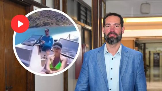 Martín Antolín, el concejal libertario de San Rafael que se quedó sin carnet por manejar ebrio, ahora se grabó con una lancha en el dique Los Reyunos