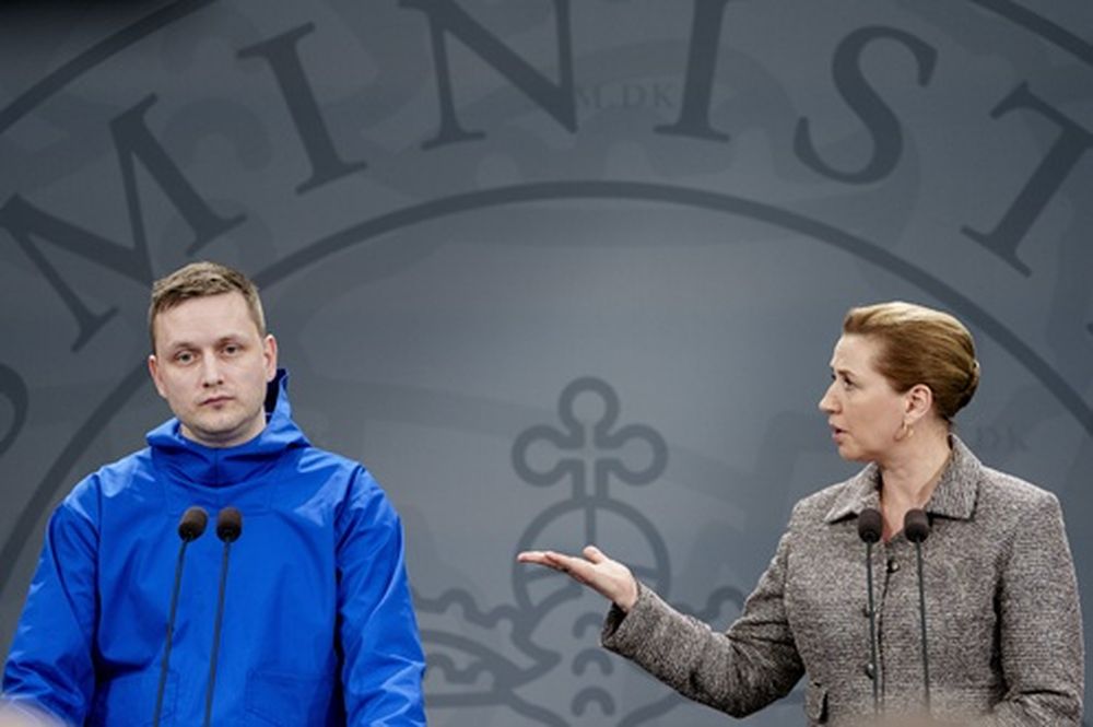 El primer ministro de Groenlandia, Jens-Frederik Nielsen (izq.), y la primera ministra de Dinamarca, Mette Frederiksen.&nbsp;