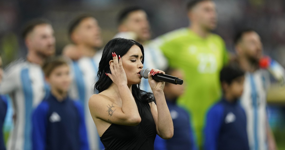 Lali cantó en la previa de la final del Mundial de Qatar 2022