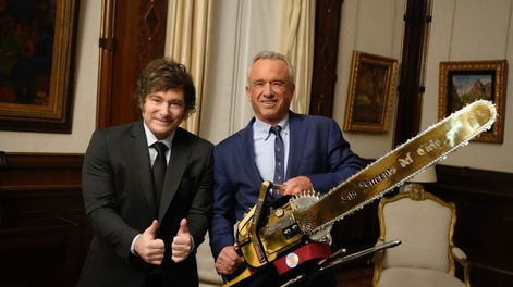 Javier Milei junto a Robert F. Kennedy Jr.