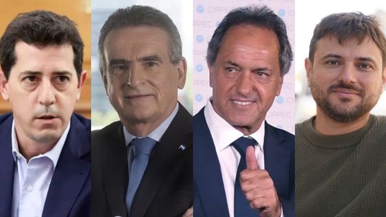 Eduardo Wado de Pedro, Agustín Rossi, Daniel Scioli y Juan Grabois son algunos de los precandidatos presidenciales del Frente de Todos.