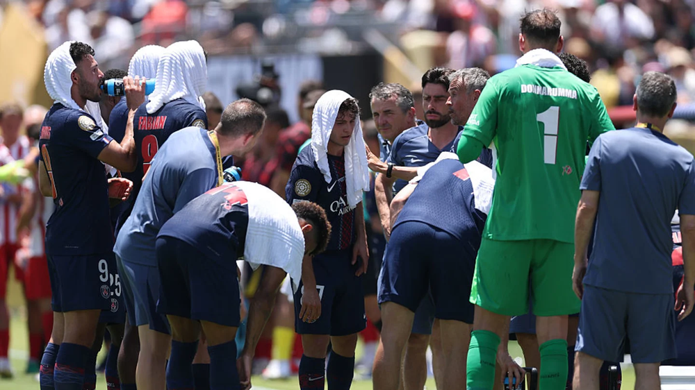 Los jugadores sufren el calor de Estados Unidos, sede del Mundial 2026