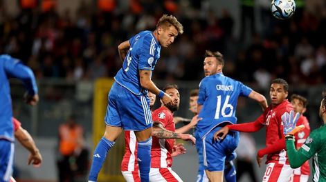 Mateo Retegui marcó el primer gol del partido ante Malta / EFE/EPA/Domenic Aquilina