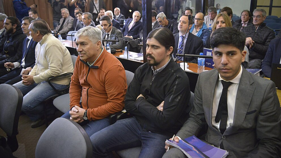 Lázaro y Martín Báez en una de las audiencia por la Ruta del dinero K.
