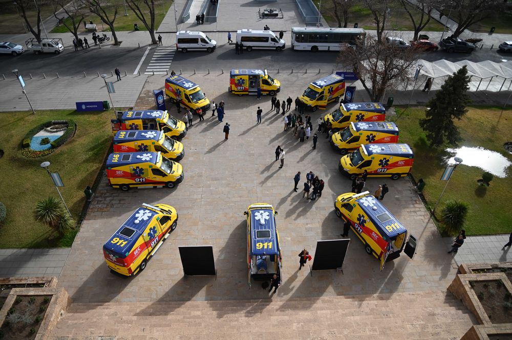 Ambulancias de colores: cambios en el Servicio Coordinado de Emergencias que aumentó en 50% la flota de vehículos y tendrán tres niveles de respuesta. Foto: Gentileza Gobierno de Mendoza