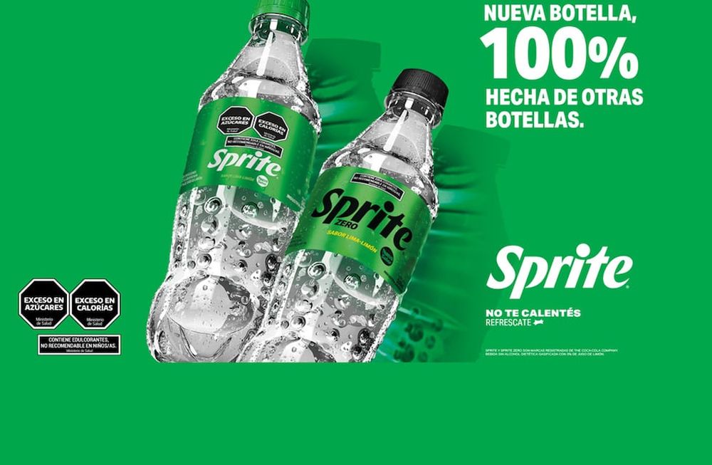 Sprite lanzó su botella 100% reciclada