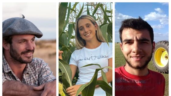 Marcos Villamil, ingeniero agrónomo; Fernanda Guerra, productora agropecuaria de Uruguay y Joel Príncipe, autodidacta y emprendedor presentan Locos y fanáticos del campo en la Expoagro 2022
