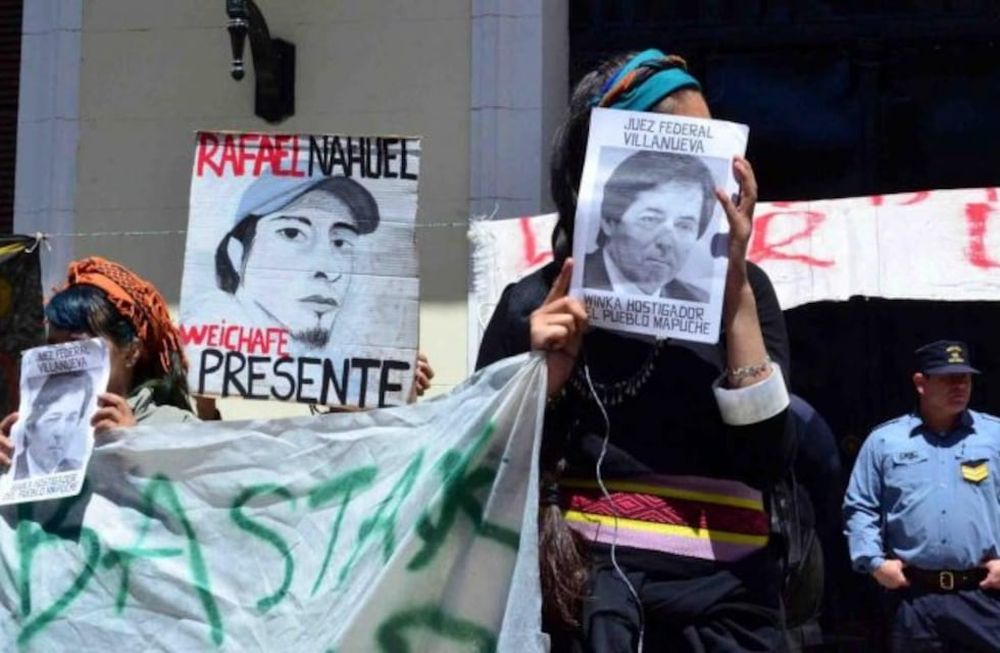 Una de las marchas en las que se pidió justicia por el asesinato de Rafael Nahuel