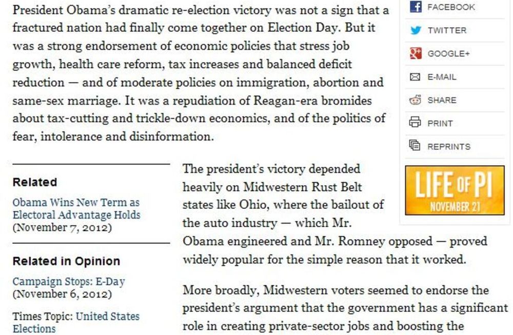 El New York Times destaca la intervención del Estado en la economía como clave del triunfo