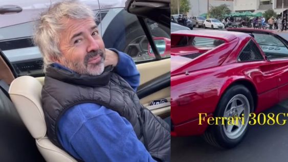 El conductor aconsejó a los jóvenes que desean adquirir un Ferrari en el futuro que trabajen y se esfuercen mucho. Foto: Captura video