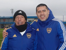 Juan Román Riquelme y Miguel Ángel Russo planean el futuro de Boca