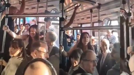 Los Andes | Los dos funcionarios recibieron cantos de parte de pasajeros en Aeroparque.