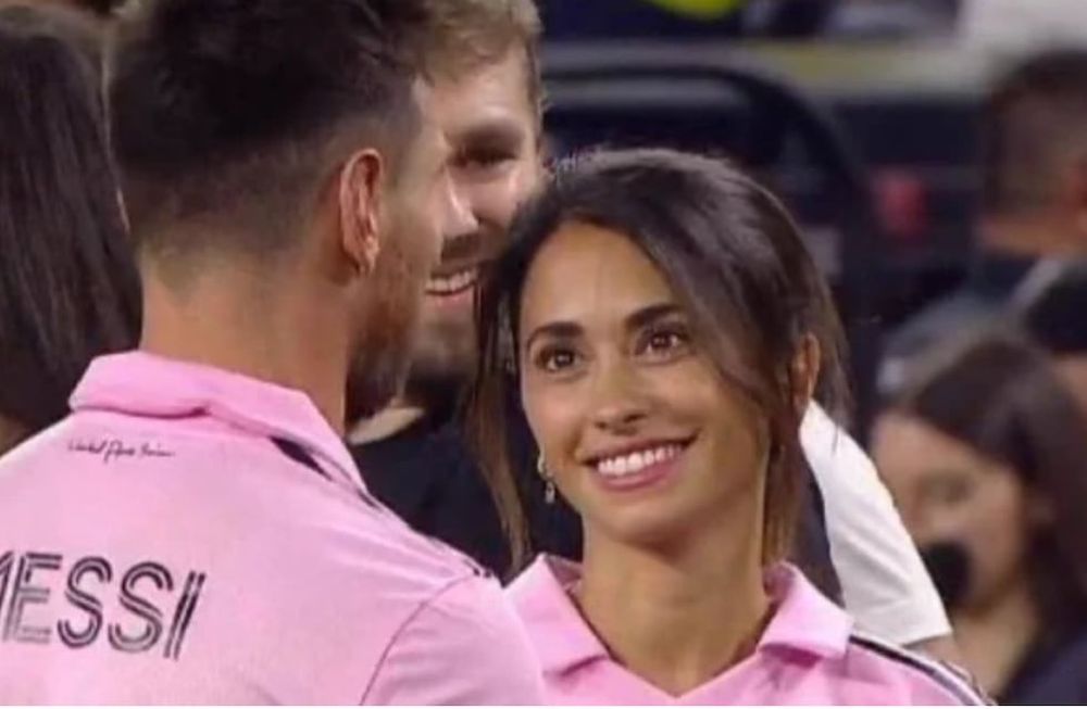 Messi y Antonela en los festejos por el triunfo del Inter de Miami - X.com