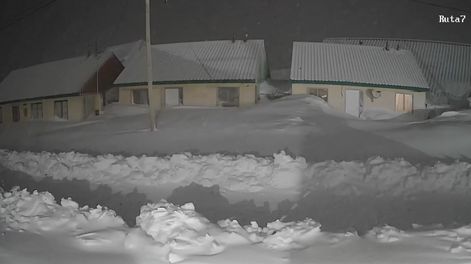 videos del impactante temporal de nieve en alta montana: cuando podria abrir el paso cristo redentor