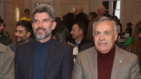 Intendente de Capital Ulpiano Suarez y gobernador de Mendoza, Alfredo Cornejo. Foto: Los Andes