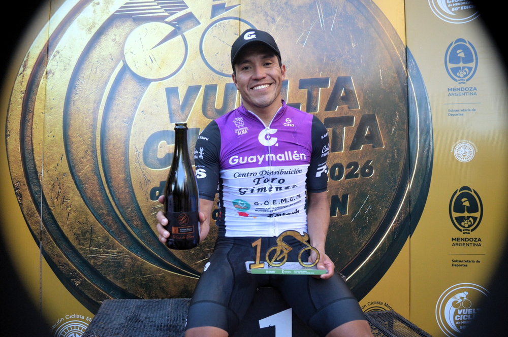 Royner Navarro ganador de la primera etapa de la 50&deg; edici&oacute;n de la Vuelta de Mendoza.&nbsp;