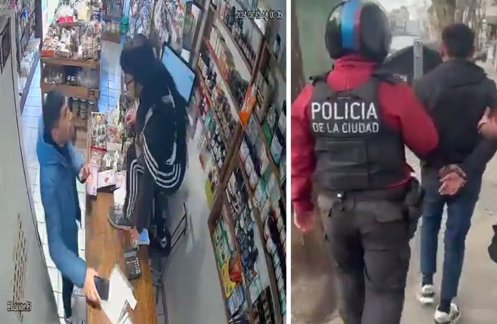 Intentó robar en una dietética, pero la víctima se resistió / Captura de video