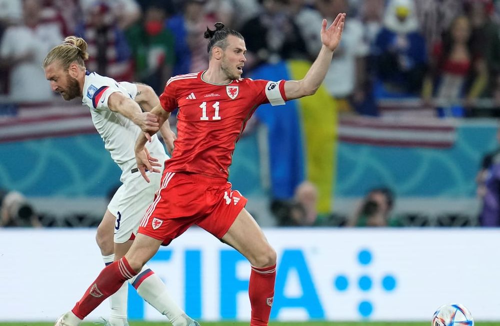Gareth Bale creció en el segundo tiempo y de penal marcó el empate de Gales frente a Estados Unidos en la primera jornada del Grupo B del Mundial. (AP)