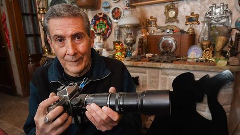 Los Andes | José Alberto Vicente fotógrafo y coleccionista, un jubilado de 68 años que quiere armar un museo fotográficoFoto: José Gutierrez / Los Andes