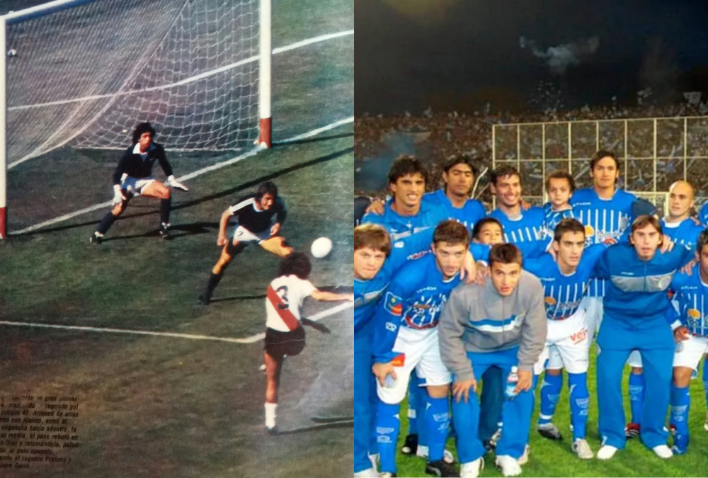 Gato y Tito Garín, padre e hijo futbolistas de la Lepra y Tomba