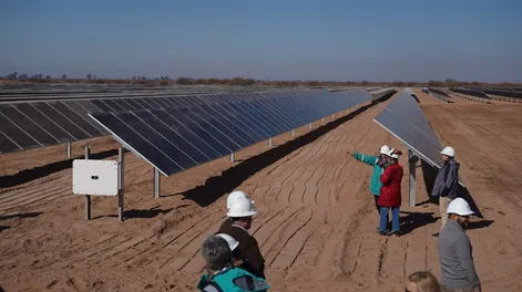 En el norte. El Parque Solar Fotovoltaico “El Quemado”, ubicado en el departamento de Las Heras, &nbsp;a 53 km de la ciudad capital, y a 13 km de Jocolí.