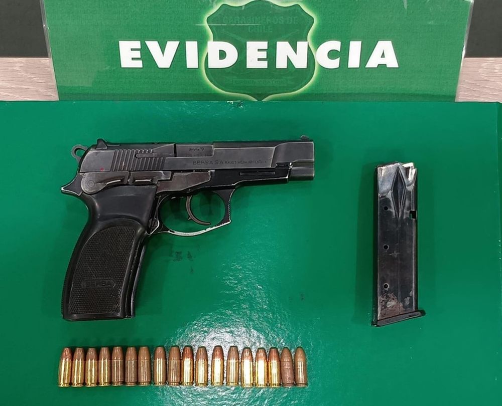 Las armas secuestradas a los mendocinos en Chile. Gentileza Andesonline. 