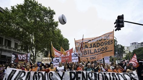 Marcha de los jubilados en el Congreso. (archivo)