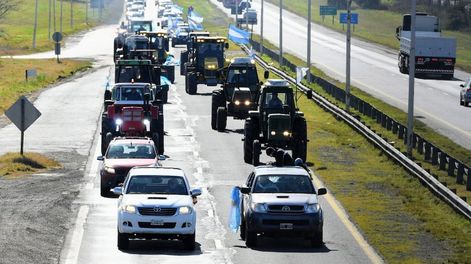 Protesta del campo en Gualeguaychú. (Clarín)