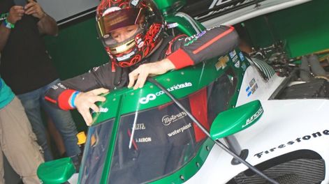 El monoplaza del Juncos Racing giró en el Gálvez.