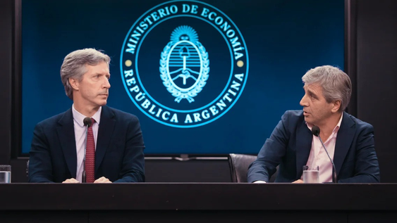 Santiago Busili, presidente del Banco Central y Luis Caputo, ministro de Economía.
