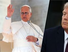 Cruce entre el papa León XIV y Donald Trump.