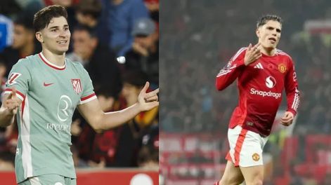 Los Andes | Álvarez y Garnacho están dulces, y llegan a Argentina en un buen momento. /Foto:web