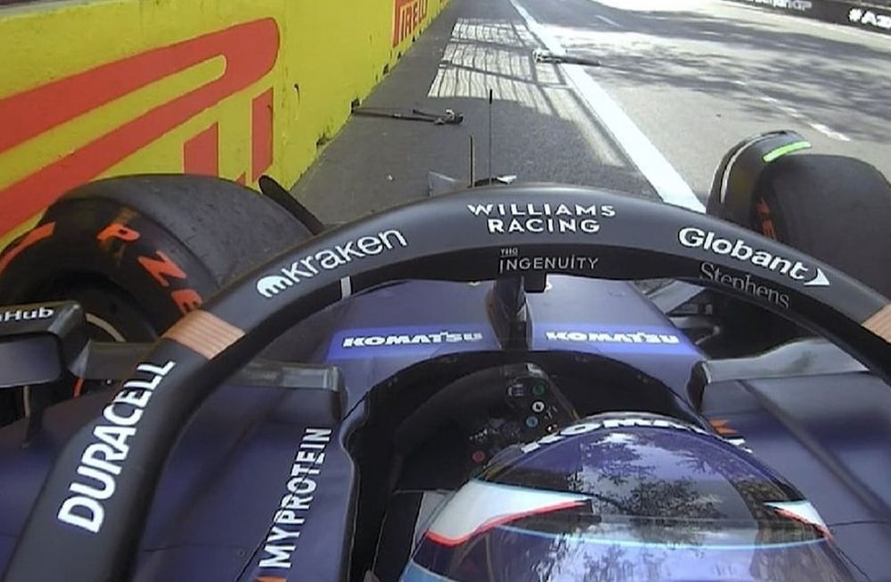 El choque de Franco Colapinto en la primera práctica del GP de Azerbaiyán