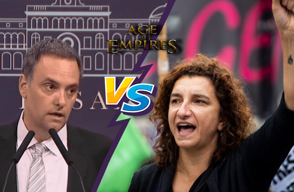 La discusión entre Adorni y Biasi se trasladó al mundo de AOE.